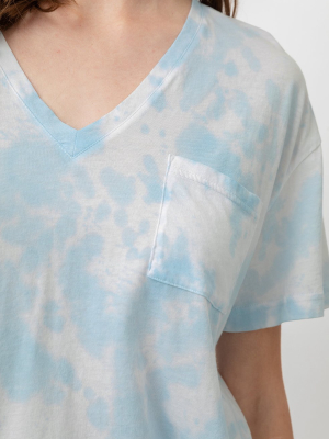 The Pocket V - Light Blue Tie Dye