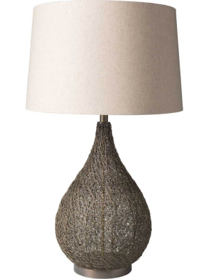 Melani Table Lamp Ivory/bronze/beige