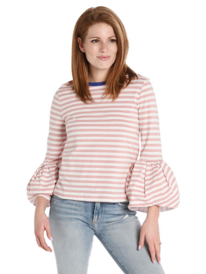 English Factory Stripe Long Sleeve Top