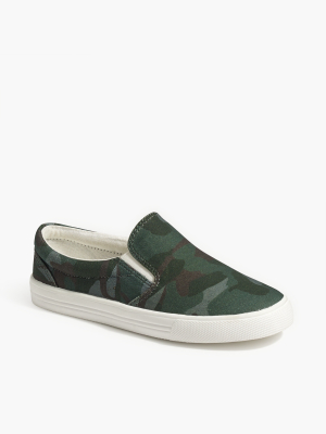 Boys' Camo Slip-on Sneakers