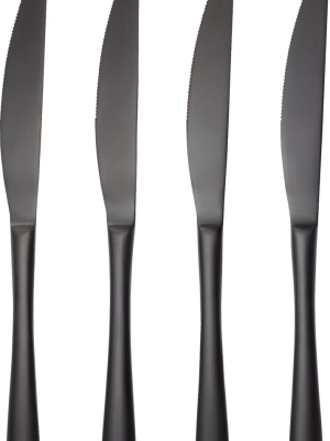 Sizzle Black Steak Knives Set Of 4