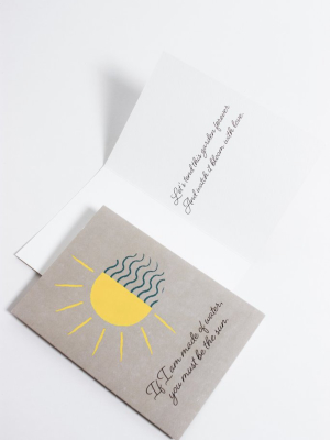 Water And Sun Card