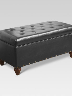 Brooklyn Tufted Storage Ottoman - Threshold™