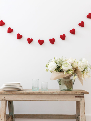 Heart Felt Garland - Red