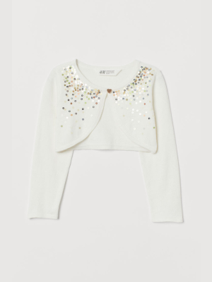 Sequined Bolero Sweater