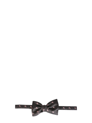 Alexander Mcqueen Skull Printed Bow Tie