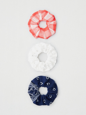 Aeo Americana Scrunchies 3-pack