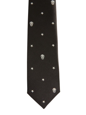 Alexander Mcqueen Allover Skull Tie