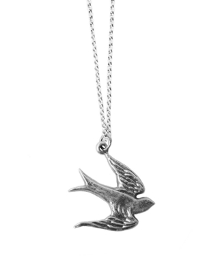 Small Sterling Silver Sparrow Necklace