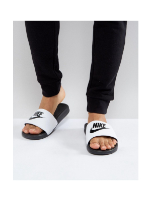 Nike Benassi Jdi Slides In White/black
