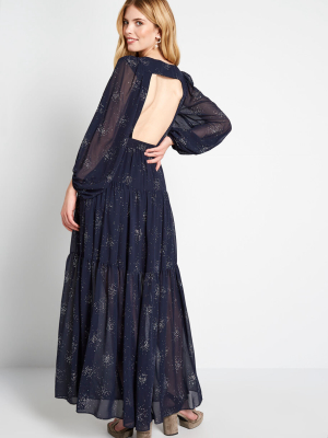 It's A Long Story Chiffon Maxi Dress