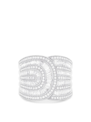 Effy Limited Edition 14k White Gold Diamond Art Deco Ring, 1.34 Tcw