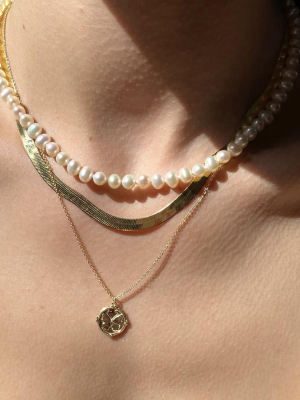 Picture Perfect Freshwater Pearl Necklace In 14k Gold