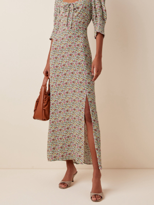 Naomi Floral Crepe Midi Dress