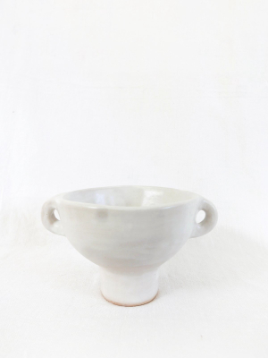 Jade Paton Small Bowl In Matte White Glaze
