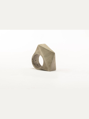 Crescent Bridge Ring (pyramid Extrusion, 17mm, Da)