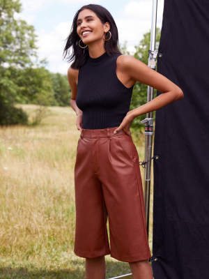 Vegan Leather Culottes