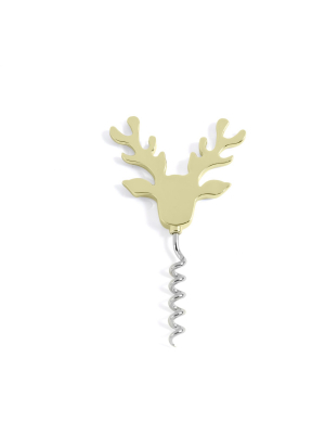 Reindeer Corkscrew - Gold - Shiraleah