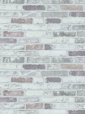 Bryce Faux Brick Wallpaper In Grey Design By Bd Wall