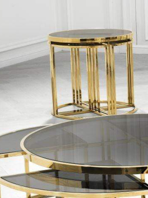 Eichholtz Vicenza Side Table - Gold & Black