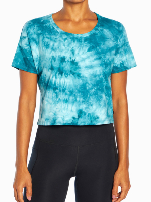 Tie Dye Boxy Crop Short Sleeve Tee