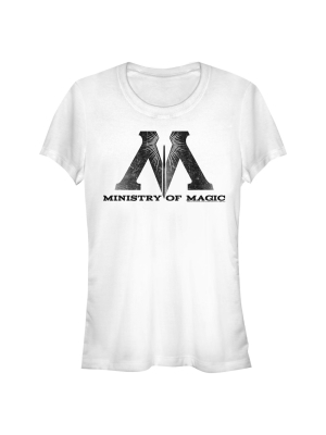 Junior's Harry Potter Ministry Of Magic Logo T-shirt