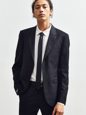 Uo Black Skinny Fit Single Breasted Suit Blazer