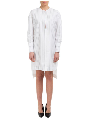 Neil Barrett Striped Long Sleeve Shirt Dress