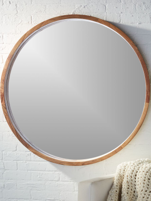 Acacia Wood 40" Mirror