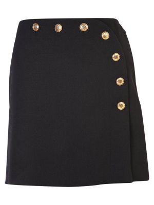 Givenchy Buttoned High Waist Lace Skirt