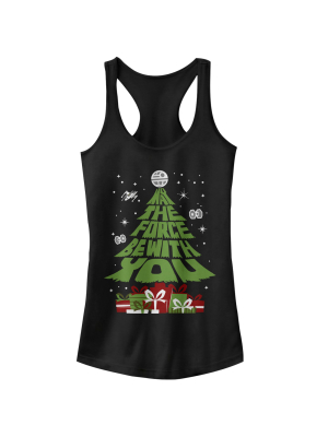 Junior's Star Wars May The Gifts Be With You Racerback Tank Top