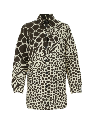 Salvatore Ferragamo Animal Print Shirt