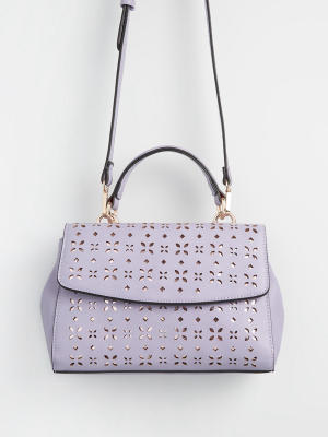 Lasered Lilac Crossbody Bag