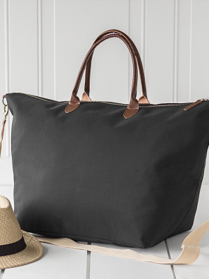 Cathy's Concepts Black Microfiber Weekender Tote