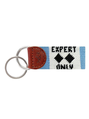 Double Black Diamond Needlepoint Key Fob