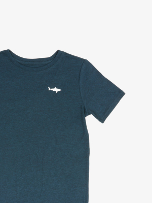 Boys Shark Embroidered Tee