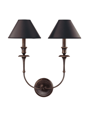 Jasper 2 Light Wall Sconce Old Bronze