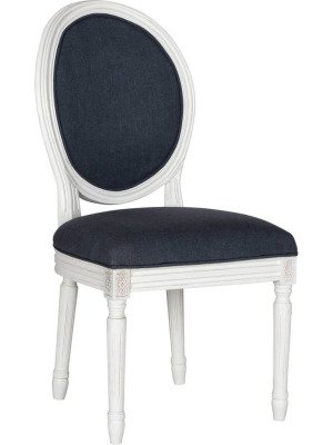 Holden Side Chair Navy/cream (set Of 2)