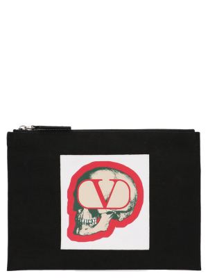 Valentino X Undercover Skull Print Pouch