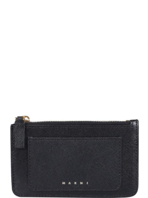 Marni Logo Printed Zipped Cardholder