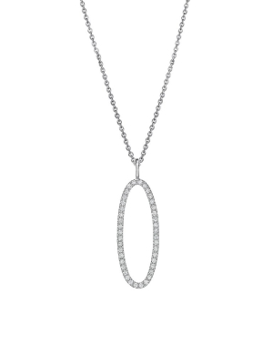 Type Letter "o" Diamond Pendant Necklace