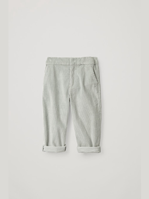 Dropped Crotch Cotton Corduroy Pants