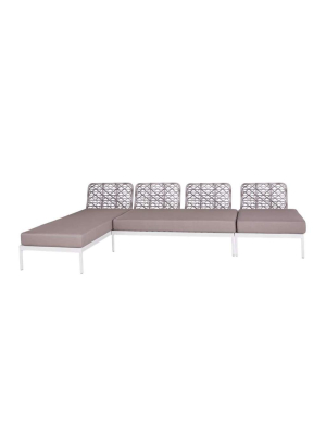 Modern Daltun Platform Outdoor Sectional Sofa