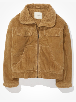 Ae Sherpa Lined Corduroy Jacket