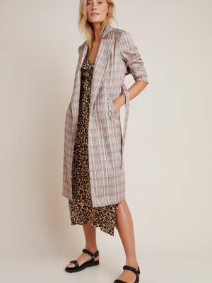 Marilyn Plaid Trench Coat