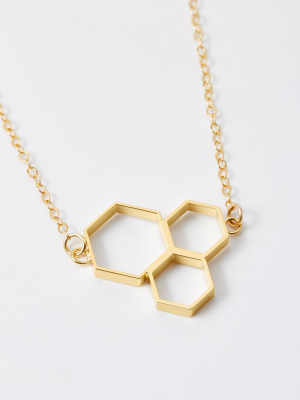 Triple Honeycomb Necklace