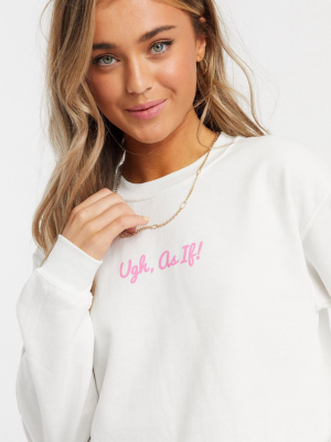 Skinnydip X Clueless Oversized Sweatshirt With Ugh Print