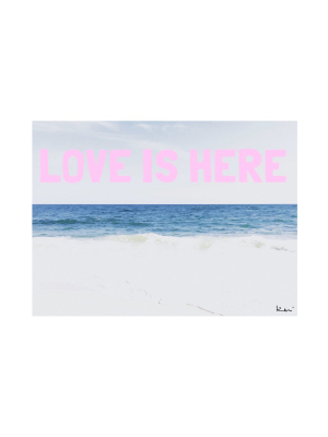 Love Is Here Beach Horizontal Art Print