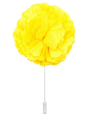 Cotton Lapel Pin - Huckleberry Yellow
