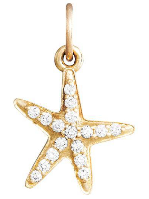 Starfish Mini Charm Pave Diamonds